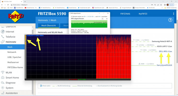 Download-Peaks in Rot (Bild: Harald Karcher)